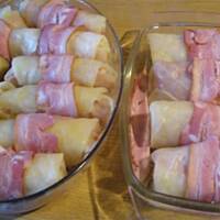 Gołąbki  pieczone z boczkiem  Różyczki