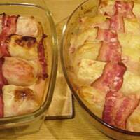 Gołąbki  pieczone z boczkiem  Różyczki