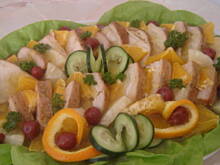 Fot. kamila1234, Indyk w maladze i z owocami na sałacie