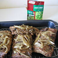 Żeberka  grillowo -  grzybowe