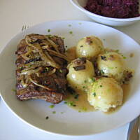 Żeberka  grillowo -  grzybowe