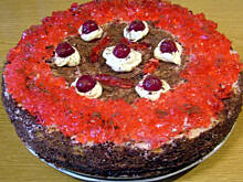 Fot. niebieska-różyczka, Tort szybki waniliowo-porzeczkowy Różyczki