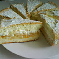 Biszkopt  z  musem  jabłkowo  -  brzoskwiniowym