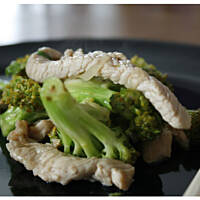 Indyk z brokułami po chińsku