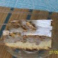 Ciasto wiosenne rabarbarowe z masą orzechową