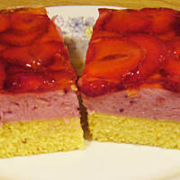 Ciasto truskawkowo-jagodowe ucierane Różyczki