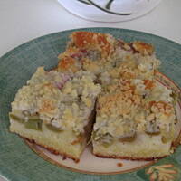 Ciasto z rabarbarem i kruszonką