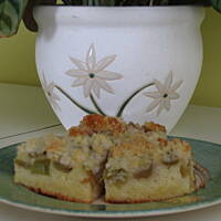 Ciasto z rabarbarem i kruszonką