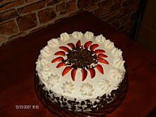 Fot. meg30, Tort lodowy z czekoladą i truskawkami