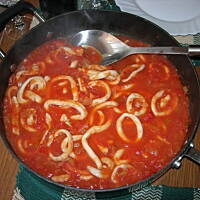 wykwintne acz proste danie z kalmarów