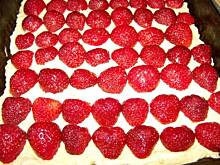 Fot. nutti, ciasto truskawkowe z kremem migdałowym