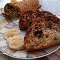 Ciasto bananowe z czekoladą i orzechami