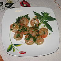 Krewetki z czosnkiem i pietruszką