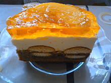 Fot. mama Emilki, Ciasto brzoskwiniowe z biszkoptami