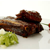 Żeberka w sosie kawowym