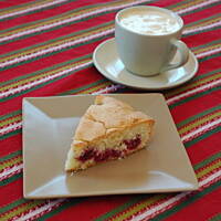 Ciasto puszek z malinami