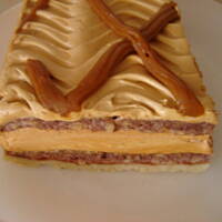 Ciasto kakaowe z kremem toffi