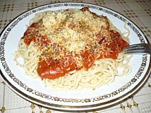 Fot. Mońcia, spaghetti z kiełbasą-moje ulubione