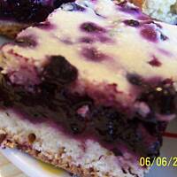 Ciasto jagodowe z polewą waniliową