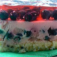 biszkopt z truskawkami i pianką