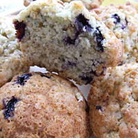 Muffiny owsiane z jagodami