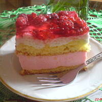 Ciasto galeretkowe z malinami