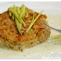 Kotlety rybodrobiowe w białym sosie z porów
