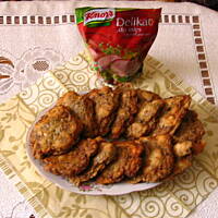 Kotleciki z piersi kurczaka i pieczarek