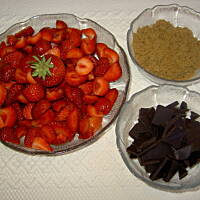 Dzem truskawkowy z gorzka czekolada