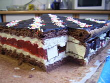 Fot. Agulek74, Placek z ptasim mleczkiem i galaretką