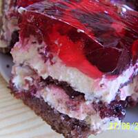 Ciasto z wiśniami i galaretką