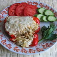 Papryka z ziołowym ryżem