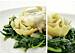 Fot. anay, Tortellini na liściach szpinaku w serowym sosie