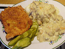 Fot. niebieska-różyczka, Pieczarki  w sosie śmietanowym wg  babci Różyczki