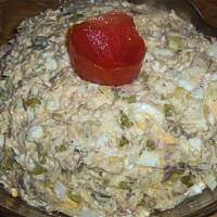 Sałatka z wędzonej makreli  wg Różyczki -szybka