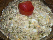 Fot. niebieska-różyczka, Sałatka z wędzonej makreli  wg Różyczki -szybka