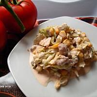 Sałatka z porem i kurczakiem