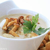 Krem z kurek z tymiankiem