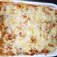 Zapiekanka z szynką i pieczarkami