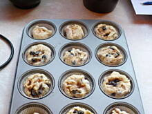 Fot. arabis, Borówkowe muffiny drożdżowe