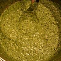 Makaron z sosem serowo - szpinakowym Nulki