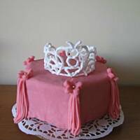 Tort dla księżniczki - poduszka z diademem