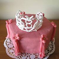 Tort dla księżniczki - poduszka z diademem