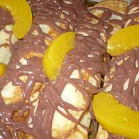 Naleśniki z serem brzoskwiniami i budyniem