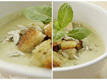 Fot. anay, Krem z brokułów z pesto i słonecznikiem