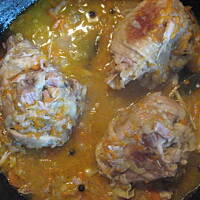 Udziec z indyka duszony w warzywach Marty