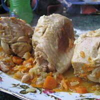 Udziec z indyka duszony w warzywach Marty