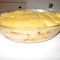 zapiekanka z makaronu z zupek chińskich