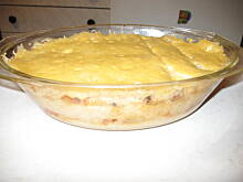 Fot. Sospiria, zapiekanka z makaronu z zupek chińskich