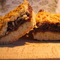 Placek z pianą czekoladowo-orzechową